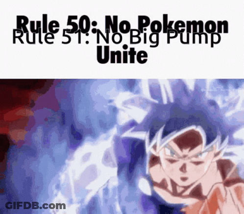 Rule 50 : No Pokemon Unite Is Written Above A Picture Of A Man GIF