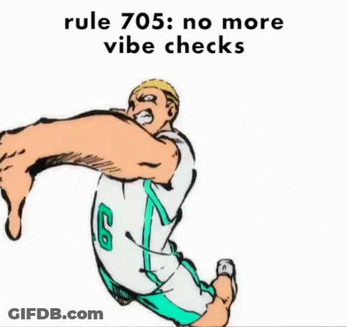 Rule 705 No More Vibe Checks Cartoon Man GIF