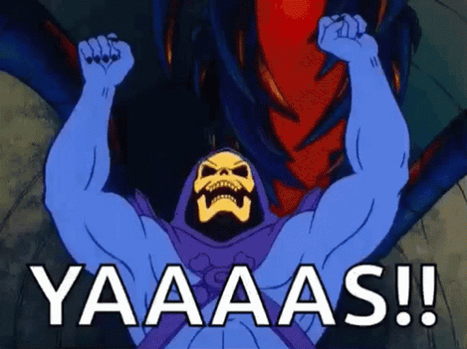 Ruler Of Demons Skeletor Celebrating Yaaaas GIF