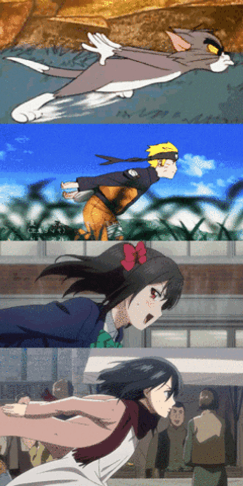 Run Anime Tom Cat Naruto GIF