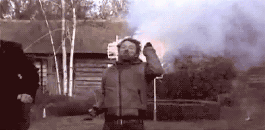 Run Away From Explosion GIF