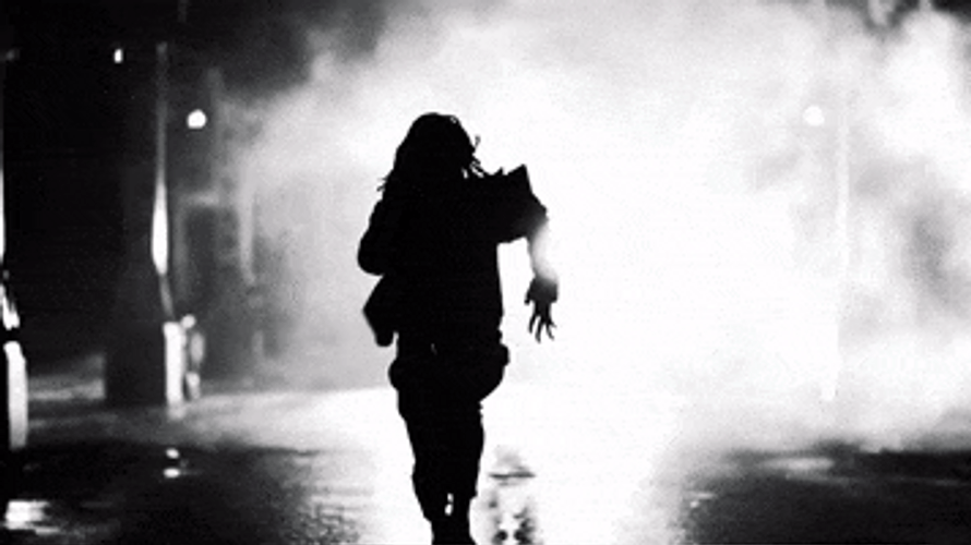 Run Away Silhouette GIF