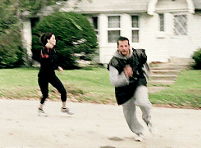 Run Bradley Cooper Jennifer Lawrence GIF