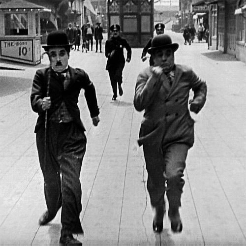 Run Charlie Chaplin Little Tramp GIF