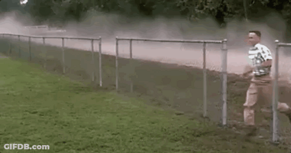 Run Forrest Run Across The Football Field GIF