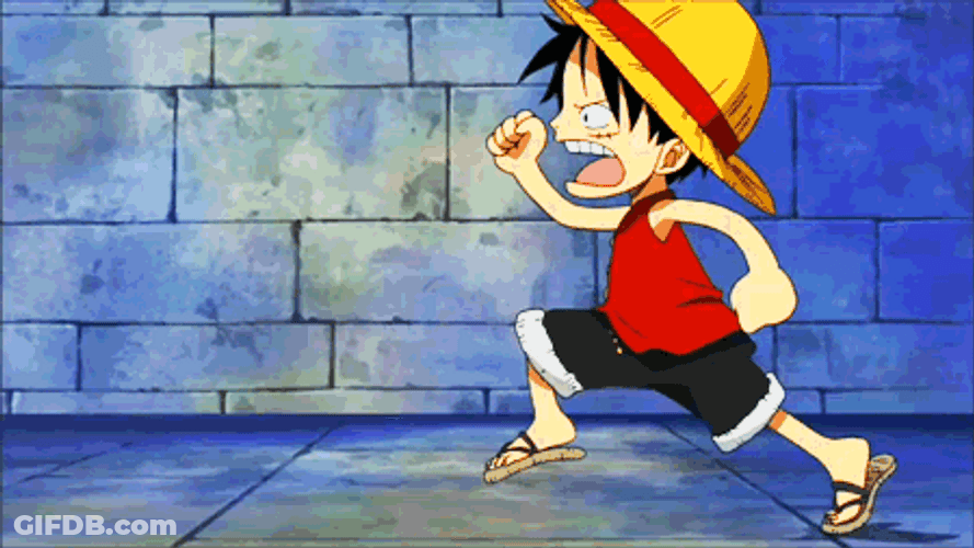 Run Monkey D. Luffy One Piece GIF