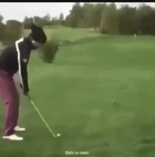 Run Over In Golf Course GIF