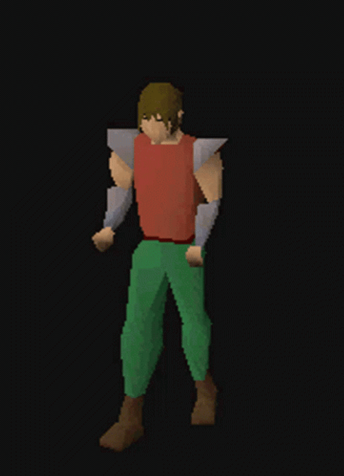 Runescape Character Holding Head GIF