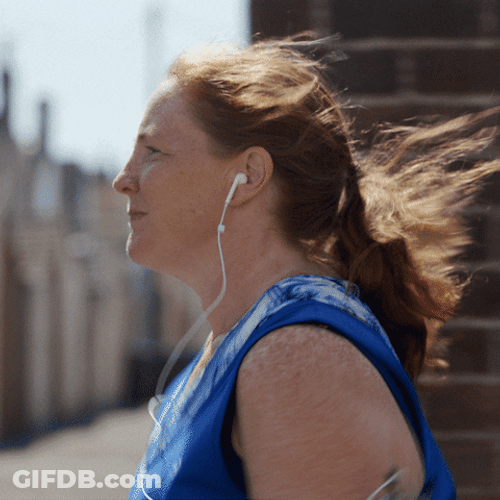 Runner Beginner Workout Earphones GIF