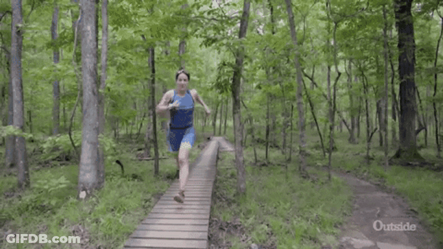 Runner Outdoor Forest Trail GIF