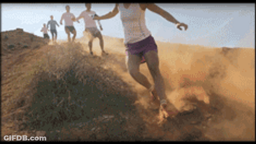 Runner's Mountain Trail Athletes GIF