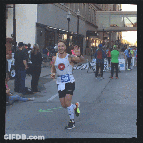Runner Wearing Bib 1607 GIF