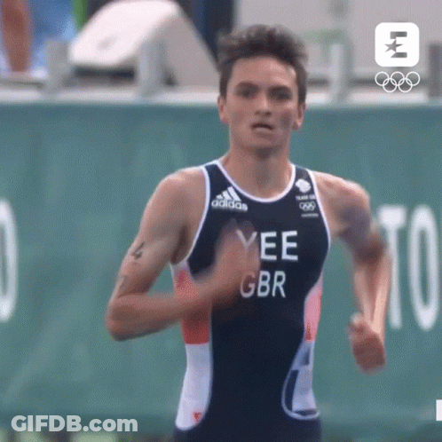 Runner Wearing Yee GBR Jersey GIF