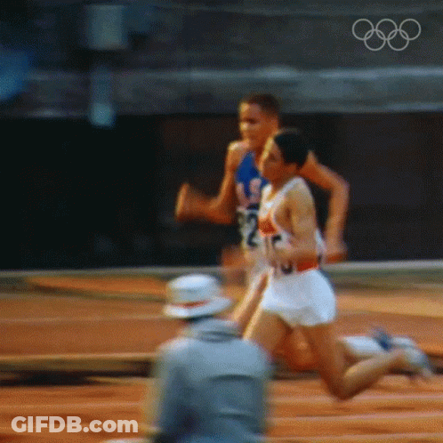 Runner With Number 21 GIF