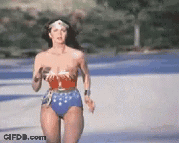 Runner Wonder Woman Lynda Carter GIF