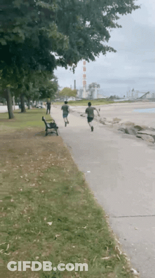 Running After Kid Faceplant Fall GIF