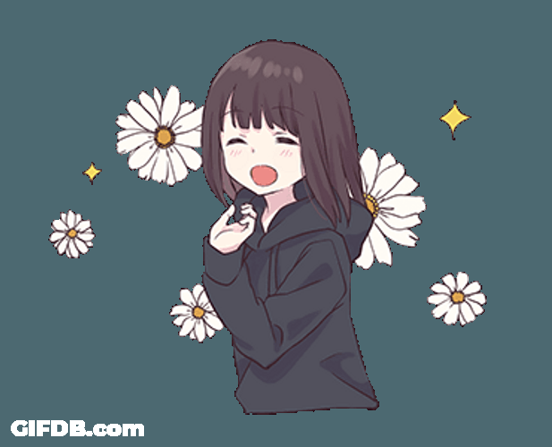Running Anime Girl Menhera-Chan GIF