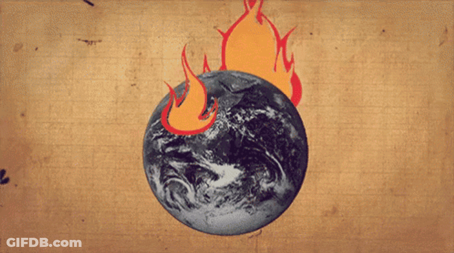 Running Away From Climate Change GIF