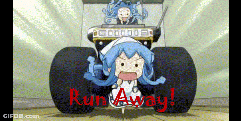 Running Away From Monster Truck GIF