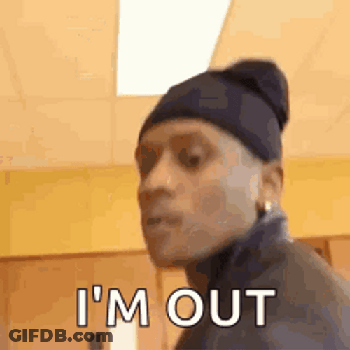 Running Away I'm Out GIF