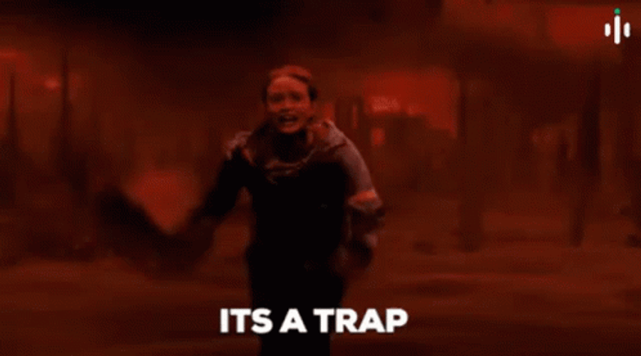 Running Because It's A Trap GIF