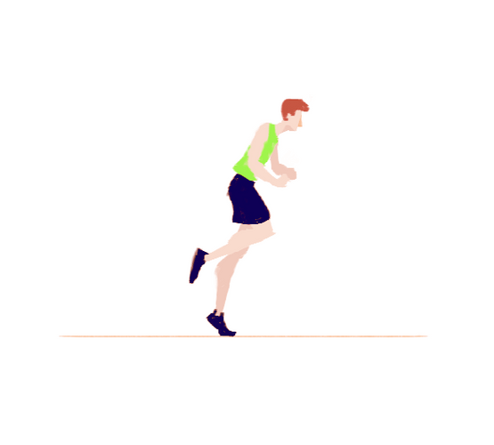 Running Cartoon Sticker Exercise GIF