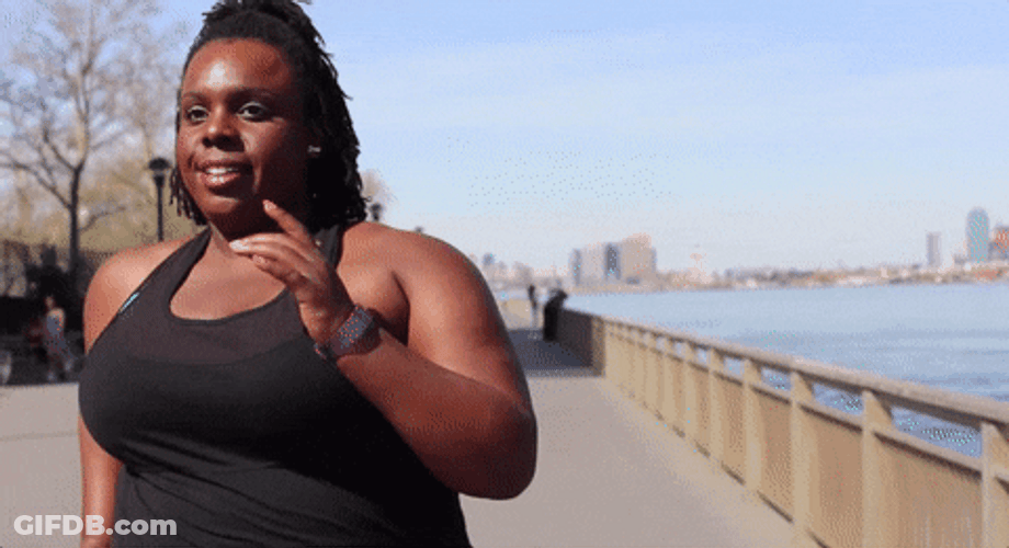 Running Cece Olisa Body Positivity GIF