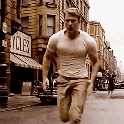Running Chris Evans GIF