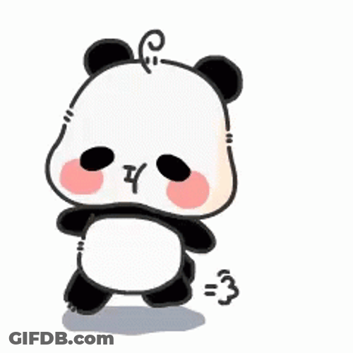 Running Cute Panda GIF