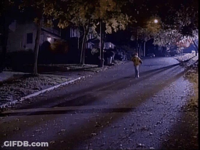Running During Rainy Night GIF