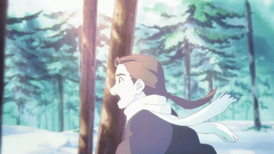 Running Fast Girl In The Woods GIF
