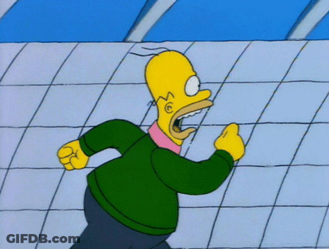 Running Fast Homer Simpson GIF