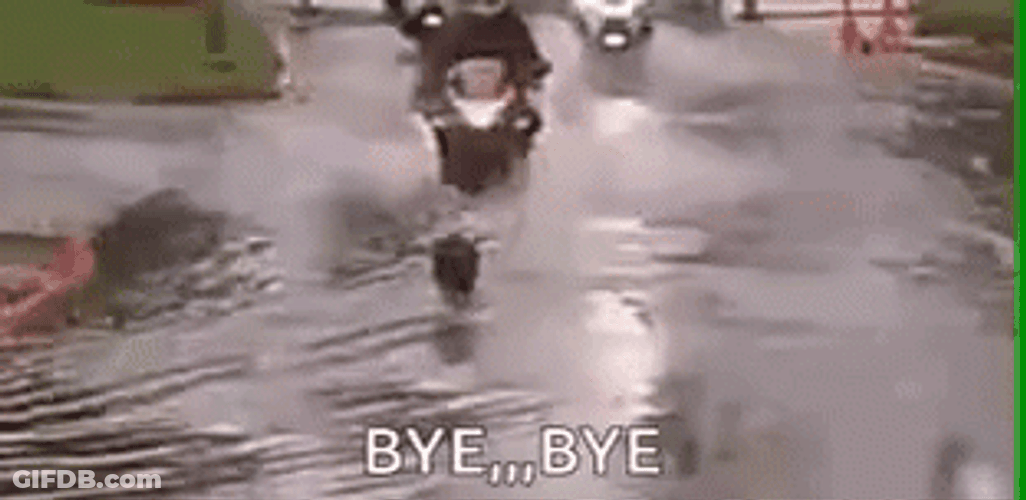 Running Flooded Water Bye GIF