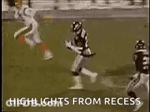 Running Football Players Highlights From Recess GIF