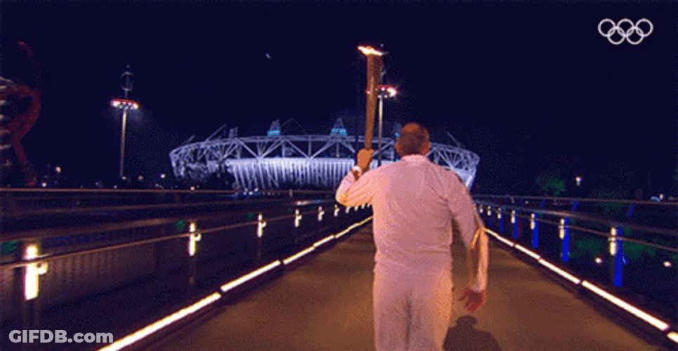 Running For Olympics Torch GIF