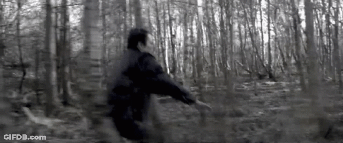 Running Forest Black Sunday GIF