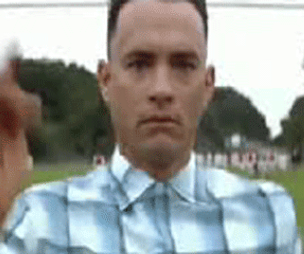 Running Forrest Gump Poker Face GIF