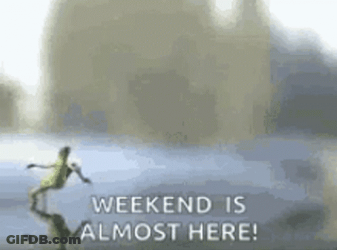 Running Frog Weekend Meme GIF