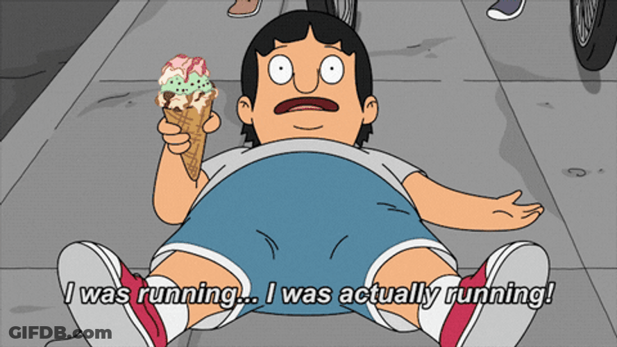 Running Gene Belcher GIF