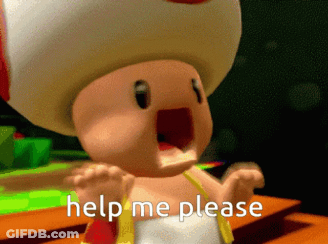 Running Help Mario Toad GIF