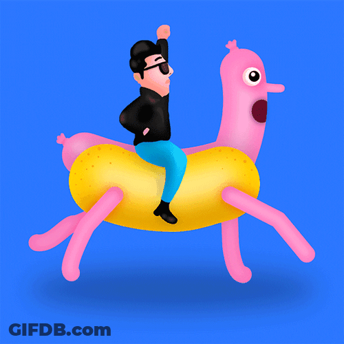 Running Hotdog Got My Fingers Crossed GIF