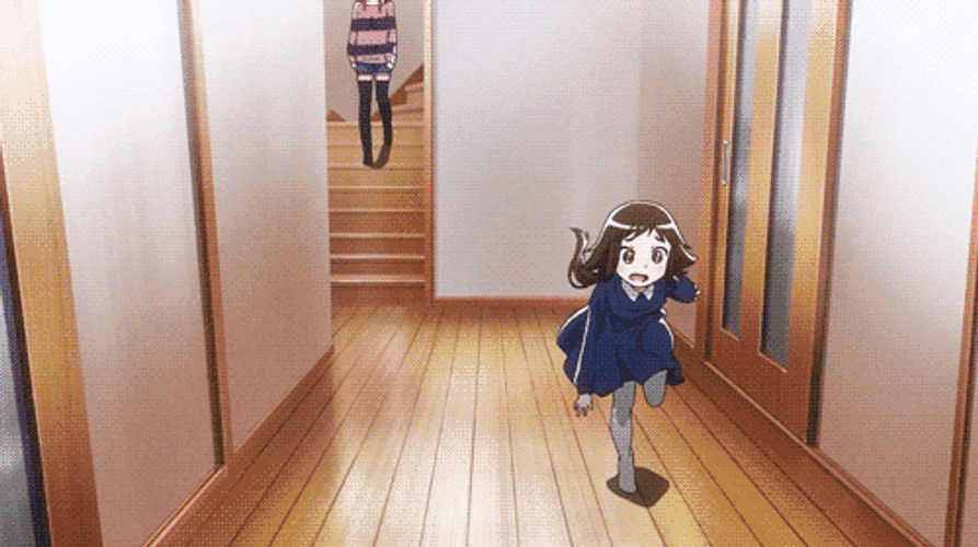 Running Hug Mashiro Mitsumine GIF