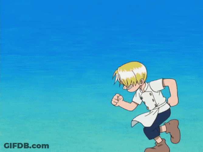 Running Kick One Piece Sanji GIF