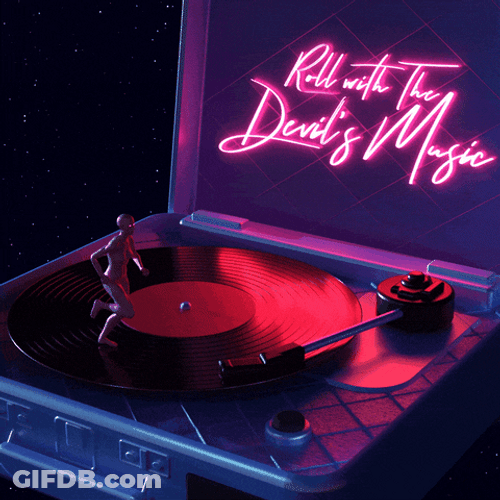 Running Loop Vinyl Retro GIF