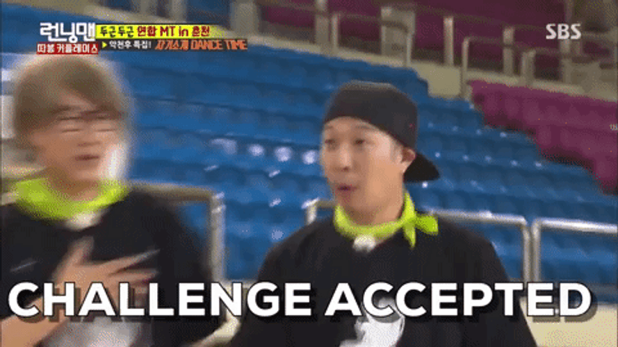 Running Man Challenge Accepted GIF