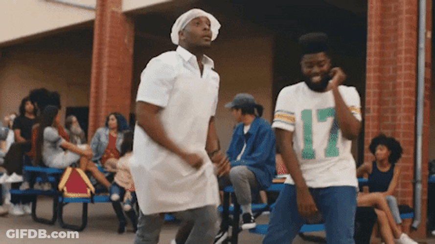 Running Man Khalid Dancing On Street GIF
