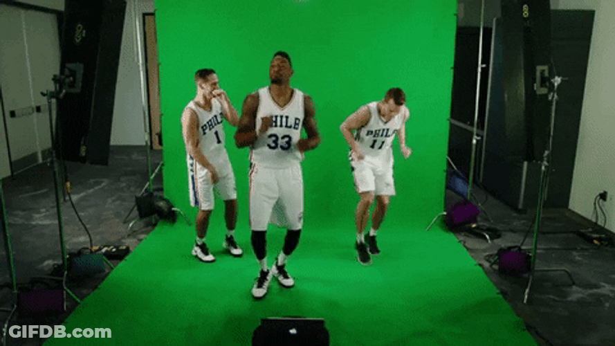 Running Man Robert Covington Nik Stauskas GIF