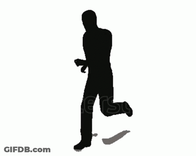 Running Man Silhouette GIF