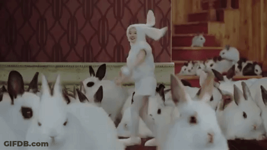 Running Man White Human Bunny Dancing GIF