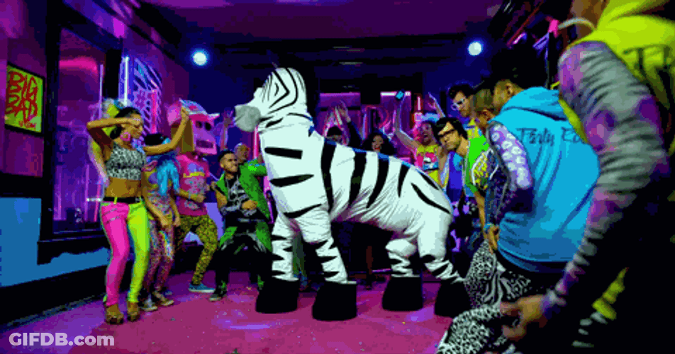 Running Man Zebra Party Hard GIF